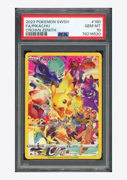 Pokemon PSA 10 Pikachu Holo 2023 160/159 Crown Zenith English - Image 1