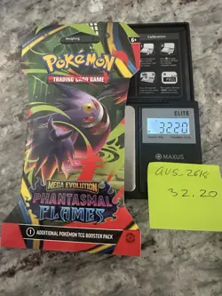 Pokemon TCG Phantasmal Flames HEAVY 32.20g! Sleeved Booster Pack -Possible GODU! - Image 1