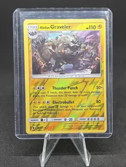 Alolan Graveler 41/145 Reverse Holo Pokemon Guardians Rising LP - Image 1