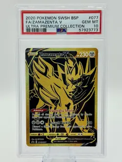 Pokemon Ultra Premium Collection Black Star Promo ZAMAZENTA V SWSH077 PSA 10 GEM - Image 1