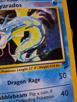 Swirl by Tail 1999-2000 Pokemon Gyarados Base Set 2 7/130 Holo Rare LP - Image 4