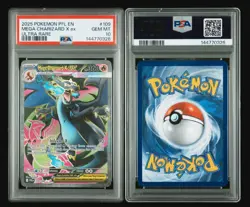 Pokemon Mega Charizard x EX Full Art Ultra Rare Phantasmal Flames PSA 10 - Image 3