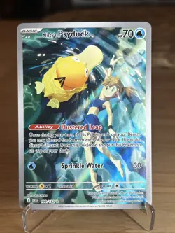 Pokemon TCG: Misty's Psyduck Illustration Art Rare Destined Rivals 193/182 NM - Image 1