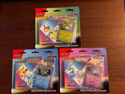 3 Pokemon Prismatic Evolutions Tech Sticker Collections Each has 3 Packs - Image 1