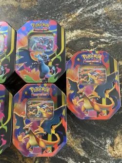 Pokemon Mega Charizard EX Tin X6 Brand New Factory Sealed Tins Case Quantity B - Image 3