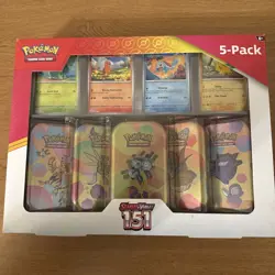 Pokemon TCG 151 Mini Tin Bundle Costco Exclusive – 5 Tins – Factory Sealed. - Image 1