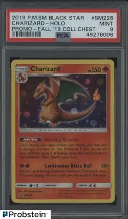 2019 Pokemon SM BSP Fall Collector Chest #SM226 Charizard Holo PSA 9 MINT - Image 1