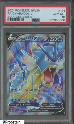 2021 Pokemon SWSH Evolving Skies #171 FA Gyarados PSA 10 GEM MINT - Image 1