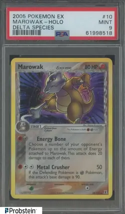2005 Pokemon EX Delta Species #10 Marowak Holo PSA 9 MINT - Image 1