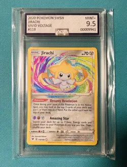 Pokemon Jirachi 119/185 Sword&Shield Vivid Voltage Amazing Rare. PSA. BGS. AGS - Image 1