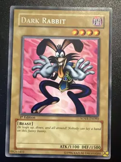 Yugioh Dark Rabbit 1st Edition Rare SOVR-EN090 Vintage - Image 1