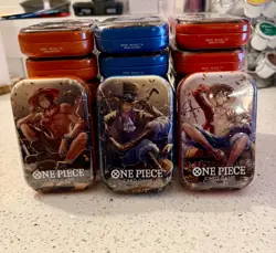 Bandai Namco One Piece Tin Pack Set Vol. 2 Tins lot of 21- All Tins Factory Seal - Image 1