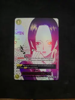 Bandai One Piece CCG You'll Frighten Me... Boa Hancock Event Card OP14-118 Holo - Image 1