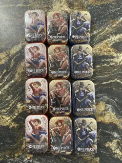One Piece 12x Mini Tin Pack Set VOL. 2 English Case Quantity New Factory Sealed - Image 1