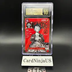 CGC PRISTINE 10 Luffy ST21-014 One Piece Magazine Weekly Shonen Jump Promo TCG - Image 1