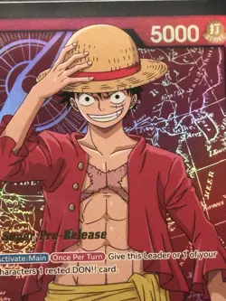 2022 One Piece Super Pre-Release Straw Hat Crew Monkey.D.Luffy English BGS 9.5 - Image 2