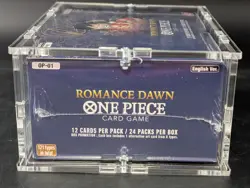 One Piece OP-01 Romance Dawn White Bottom English Booster Box Sealed w/ Acrylic - Image 4