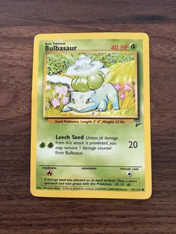 Bulbasaur - 67/130 - Pokemon Base Set 2 Card WOTC MP - Image 1