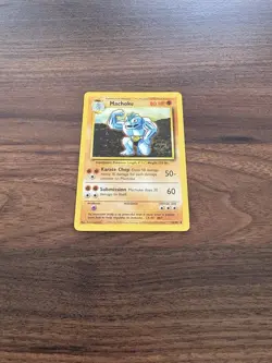 Machoke 34/102 Base Set Pokemon Card Uncommon Unlimited Ed. 1999 LP - Image 2