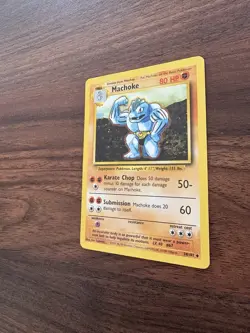 Machoke 34/102 Base Set Pokemon Card Uncommon Unlimited Ed. 1999 LP - Image 4