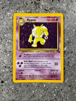 Pokemon TCG Cards Hypno 8/62 Fossil Holo Rare NM - Image 1