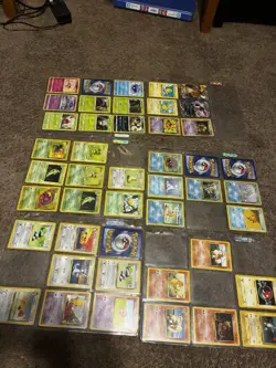 Pokemon TCG Mixed Card Lot Pikachu Gastly Magikarp Meowth Machop Standard Cards - Image 1