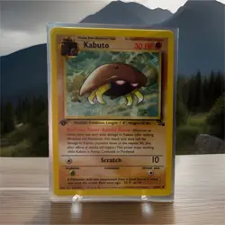 Pokemon Kabuto Fossil 1st Edition 50/62 1999 Trading Card 30 HP Scratch - Image 1