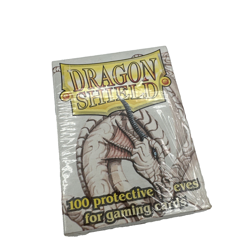 Dragon Shield Pack 100 Gaming Cards Protective Sleeves Clear Front White Back - Image 1