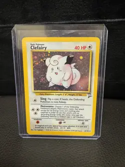 Pokemon TCG Clefairy Base Set 2 Holo Unlimited Rare Card 6/130 LP-SWIRL 💫 - Image 1