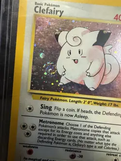 Pokemon TCG Clefairy Base Set 2 Holo Unlimited Rare Card 6/130 LP-SWIRL 💫 - Image 2