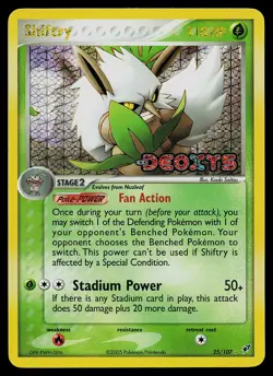 Pokemon Card - Shiftry Deoxys 25/107 Rare Reverse Holo Stamped - Image 1