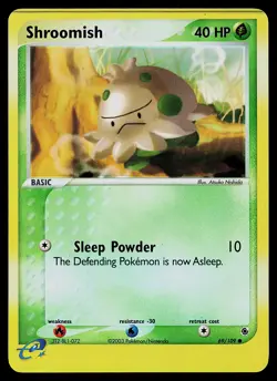 Pokemon Card - Shroomish Ruby and Sapphire 69/109 Common Reverse Holo - Image 1