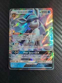 Glaceon GX 39/156 Ultra Prism Ultra Rare Holo Pokemon Card LP - Image 1