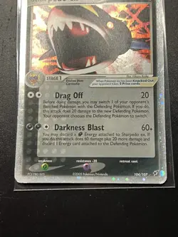 Pokemon Sharpedo ex EX Deoxys Holo Rare Ultra Rare 104/107 100 HP 2005 TCG Card - Image 4