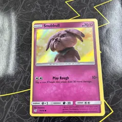 Snubbull 15/18 Holo Detective Pikachu Pokemon TCG Card D3 - Image 1