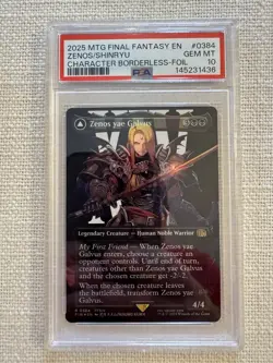 MTG Zenos yae Galvus R0384 Final Fantasy Borderless Foil PSA 10 - Image 1