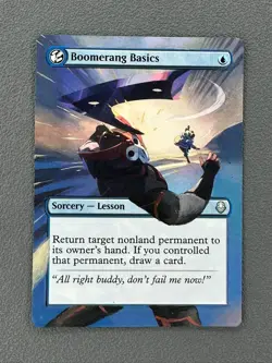 Boomerang Basics MTG Avatar The Last Airbender Hand Painted Extended Altered Art - Image 1