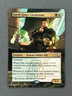 Earth King's Lieutenant MTG Avatar: The Last Airbender Hand Painted Altered Art - Image 1