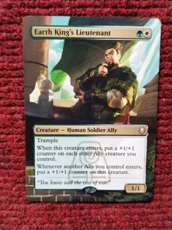 Earth King's Lieutenant MTG Avatar: The Last Airbender Hand Painted Altered Art - Image 2