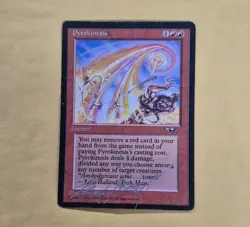 Unplayed Silver Signed Magic Alliances Pyrokinesis Ron Spencer Edh Cube MTG - Image 1