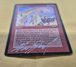 Unplayed Silver Signed Magic Alliances Pyrokinesis Ron Spencer Edh Cube MTG - Image 3