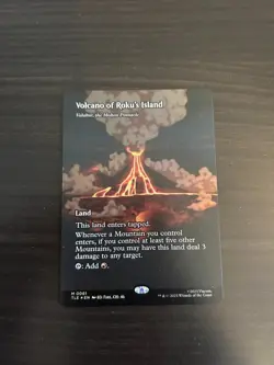 MTG - FOIL Volcano of Roku's Island - Valakut, the Molten Pinnacle (Borderless) - Image 1