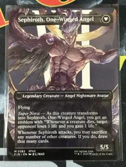 Sephiroth, Fabled SOLDIER Sephiroth, One Winged Angel Borderless FIN#0382 FF MTG - Image 2