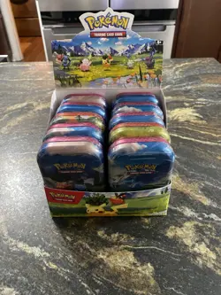 Pokemon TCG Ascended Heroes MINI TIN DISPLAY BOX Factory Sealed 10x Tins A - Image 1