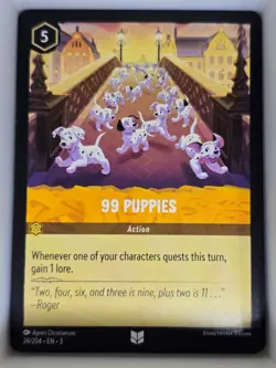 99 Puppies 24/204 Disney Lorcana Into The Inklands Uncommon - Image 1
