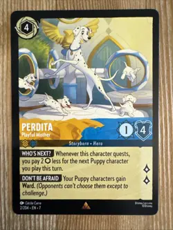 Perdita 2/204 Disney Lorcana Archazia's Island Regular Rare Card NM - Image 1