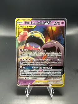 Pokemon Muk and Alolan Muk GX Unbroken Bonds Card 61/214 - Image 1