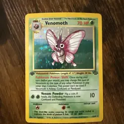 1999 Pokemon Venomoth Holo Rare 1st Edition Jungle 13/64 Card - Image 1