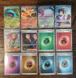 Pokemon TCG - S&V: 151 LOT of 12 Cards (EX, Full Art Trainer, Cosmos Holo) - NM - Image 1