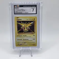 Pokemon TCG Zapdos 42/108 Evolutions Holo Rare 2016 CGC 7 Card Stock - Image 1